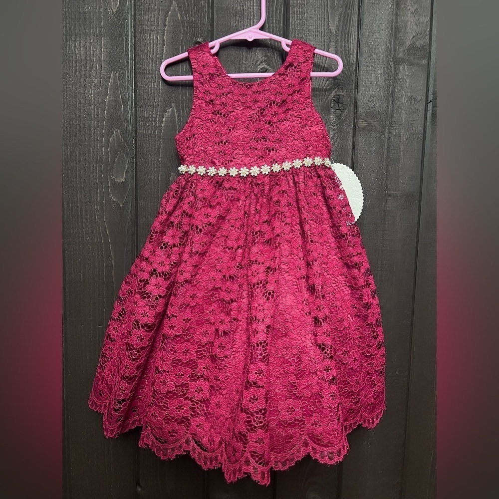 American Princess NWT Little Girls Sleeveless Holiday Red Christmas Dress Sz 4